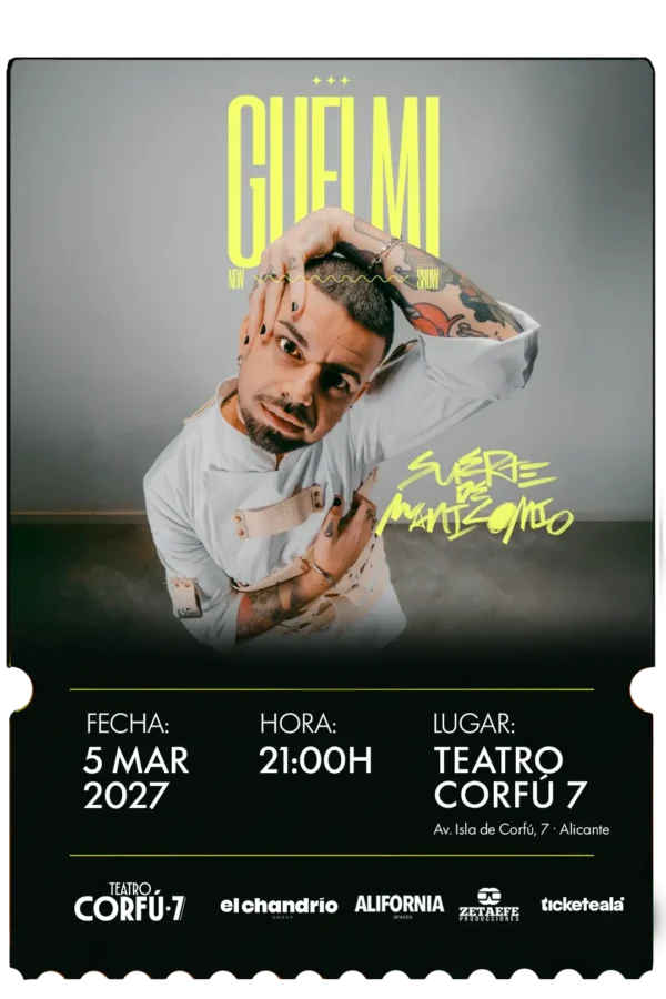 Guelmi - Suerte de Manicomio · 5 mar 2027 · 21:00
