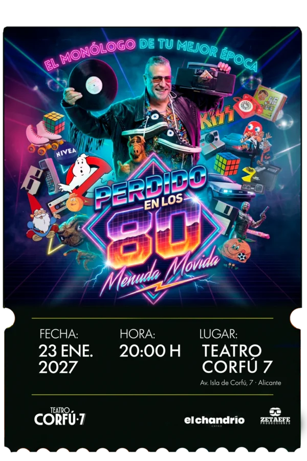 Perdido en los 80: Menuda Movida — Diego El Notario · 23 de enero de 2027 · 20:00