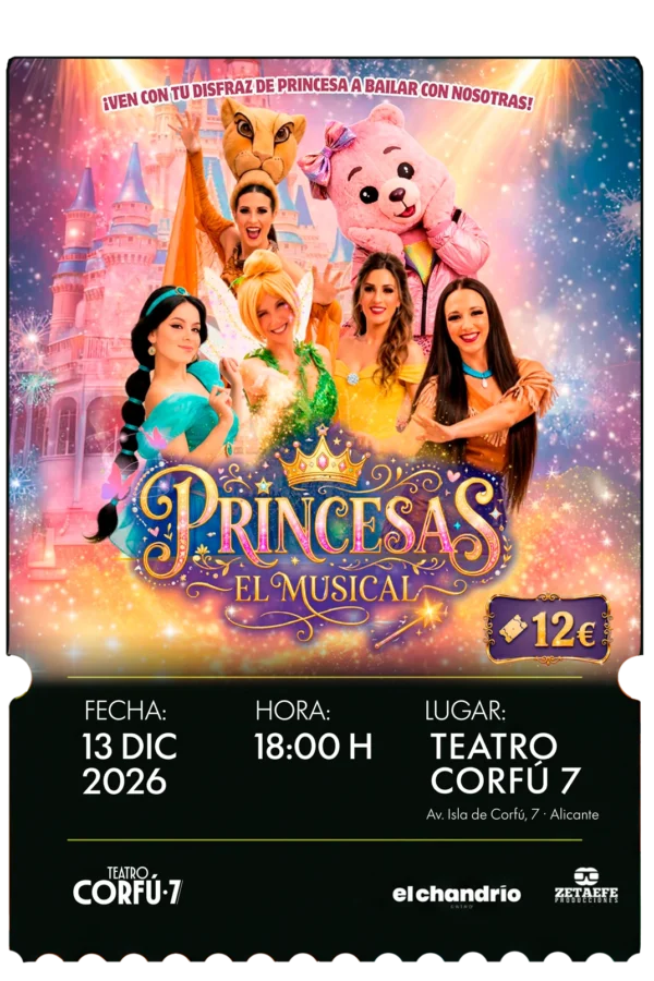 Princesas · 13 de diciembre de 2026 · 18:00